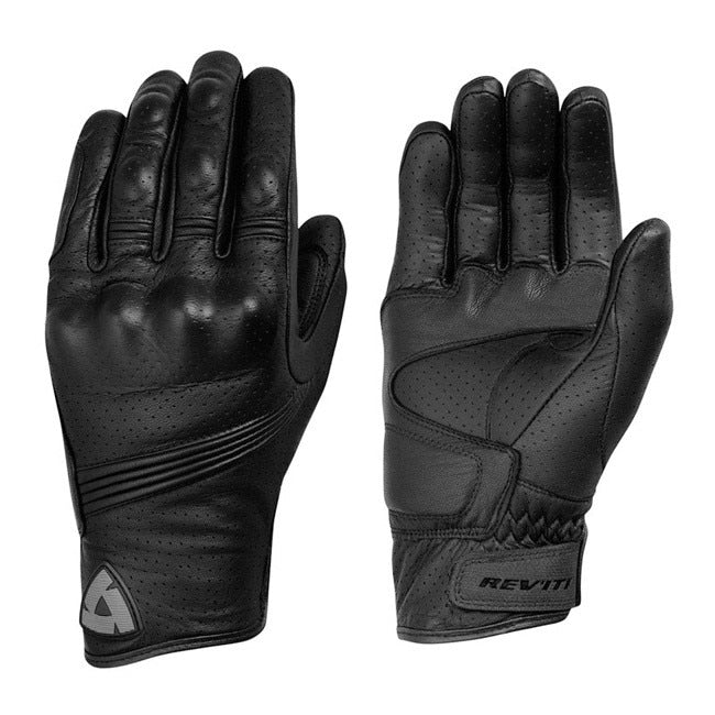 Breathable Motorcycle Glove Black Genuine Leather Motocross